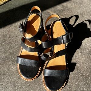 Marc Jacobs Black Leather Sandals